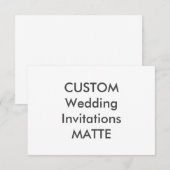 MATTE 7,5 po x 5,5 po Invitations de mariage (Devant / Derrière)