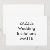 MATTE 7" x 5" Invitations de mariage (Devant / Derrière)