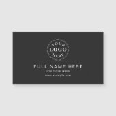 Matte Black Clean Design Carte de visite magnétiqu (Devant)