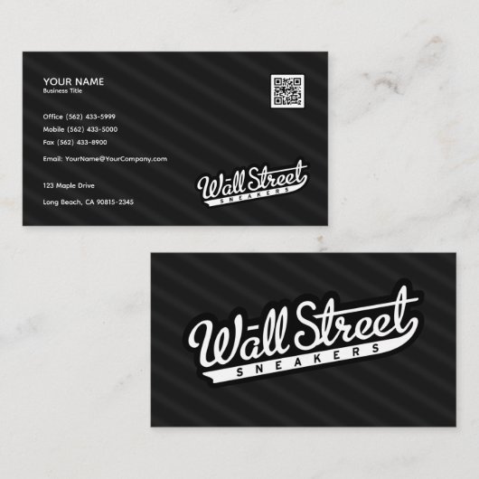 Matte Black Gloss - Design Carte de visite (Devant / Derrière)