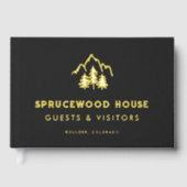 Matte Black Gold Mountains Pines BnB Cabine de loc (Recto)