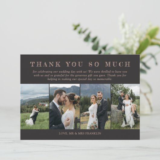 Matte Black Mariage Photos Sketched Police Merci (Debout devant)