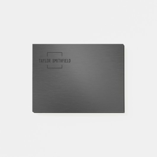 Matte Black Metal Post-it® Notes (Voorkant)