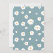Matte Blue Daisy 90e Invitation anniversaire (Dos)