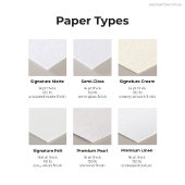 Matte Cream Blank 2 "x 3.5" Gevouwen bruiloft