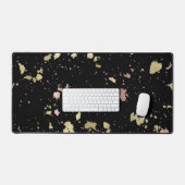 Matte Gold et Rose Gold Flakes Noir (Clavier et souris)