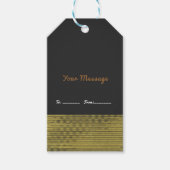 Matte Gold Modern Glam Sequins Chic Elegant Favor Cadeaulabel (Voorkant)