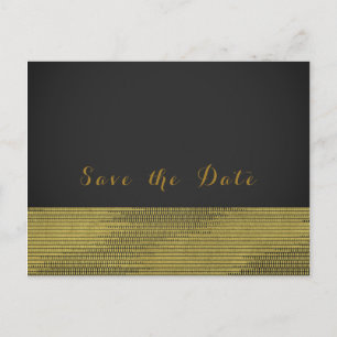 Matte Goud Moderne Glam Sequins Chic Save the Date Aankondigingskaart