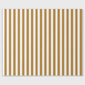 Matte gouden/witte streep cadeaupapier (Vlak)