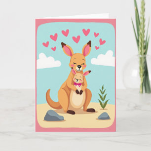 Matte Moeder en Kind Liefde Kaart