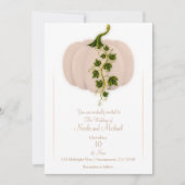 Matte Pink Storybook Fall Wedding Kaart (Voorkant)