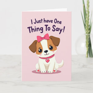 Matte Puppy Liefdesbriefkaart Kaart