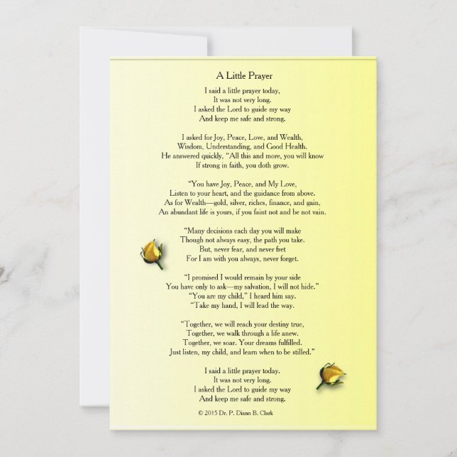Matte Yellow Rose Bud "A Little Prayer" (Voorkant)