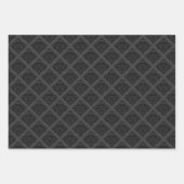 Matte zwart en grijs esthetisch patroon inpakpapier vel (Voorkant 3)
