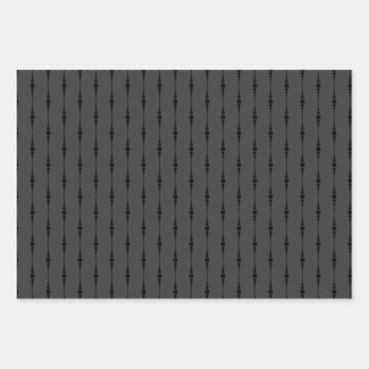 Matte zwart en grijs esthetisch patroon inpakpapier vel (Voorkant)