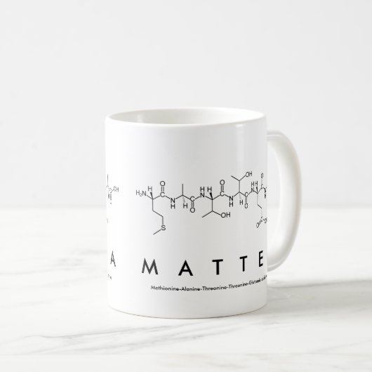 Mattea peptide nom mug (Devant droit)