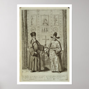 Matteo Ricci (1552-1610) en Paulus Li, uit 'Chin' Poster