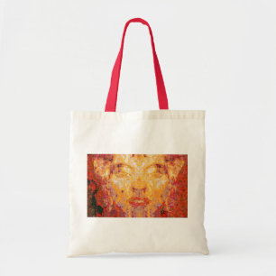 MATTER MAAKT GEEN Fractal Masker in Red Yellow Tote Bag