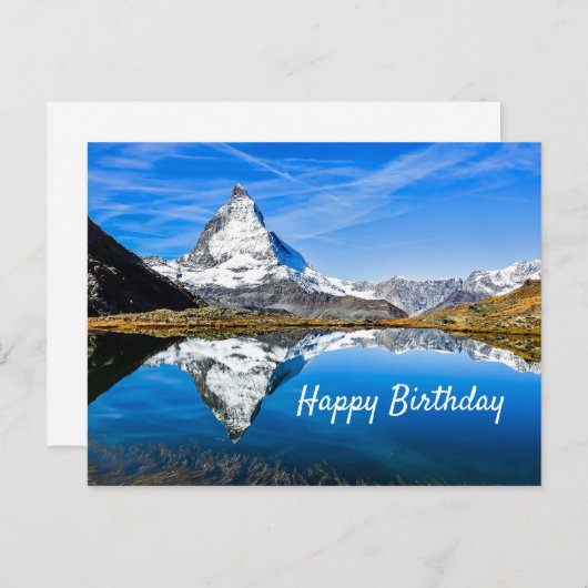 Matterhorn 4 Verjaardag Briefkaart (Voorkant / Achterkant)