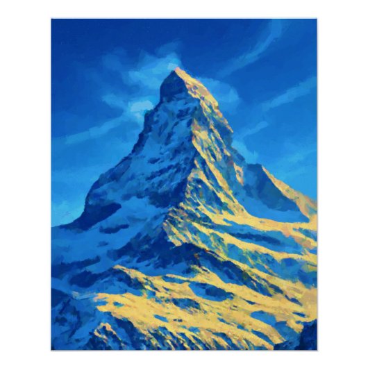 Matterhorn Alpen Berg Perfect Poster (Voorkant)