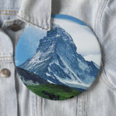 Matterhorn, Alpen Ronde Button 6,0 Cm (In situ)