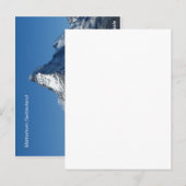 Matterhorn Alpes suisses, carte postale Zermatt (Devant / Derrière)