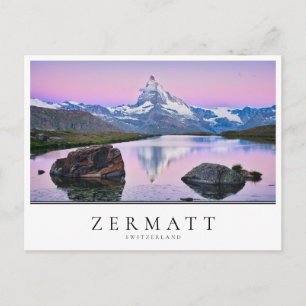Matterhorn berg in Zermatt, Zwitserland Briefkaart
