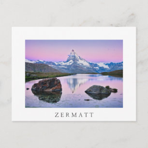 Matterhorn berg in Zermatt, Zwitserland Briefkaart