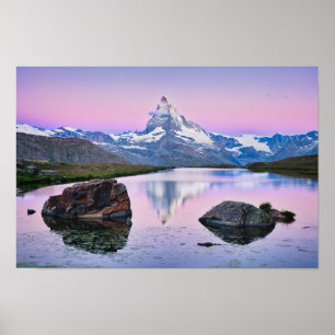 Matterhorn berg in Zermatt, Zwitserland Poster