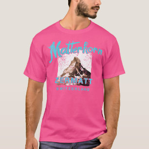 Matterhorn Berg Zwitserland Zermatt Klimmen Rotsen T-shirt