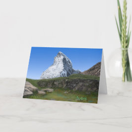 Matterhorn in Zwitserland Aanmoediging van Verse J Bedankkaart