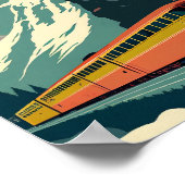 Matterhorn Minimalistisch  KunstPoster Poster (Hoek)