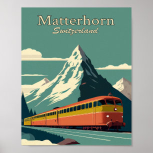 Matterhorn Minimalistisch  KunstPoster Poster