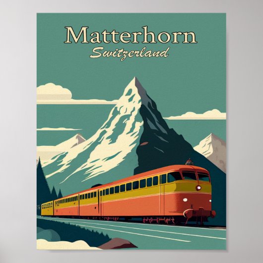 Matterhorn Minimalistisch  KunstPoster Poster (Voorkant)