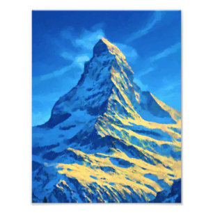 Matterhorn Mountain Art Foto Afdruk