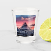 Matterhorn Mountain Europe Alps Zwitserland Italië Shot Glas (Voorkant)