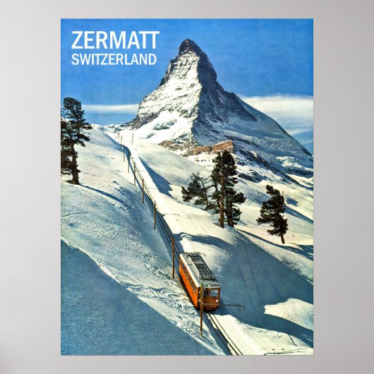 Matterhorn Mountain, Zwitserland, Zermatt, Poster (Voorkant)
