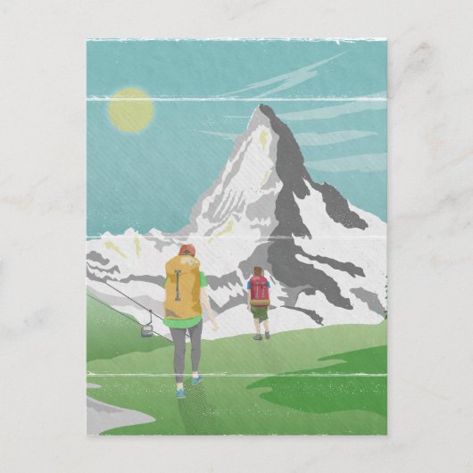 Matterhorn reisposter Zwitserland Briefkaart (Voorkant)