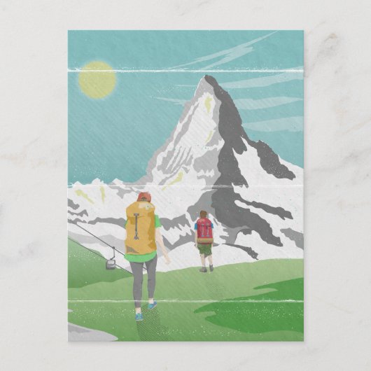 Matterhorn reisposter Zwitserland Briefkaart (Voorkant)