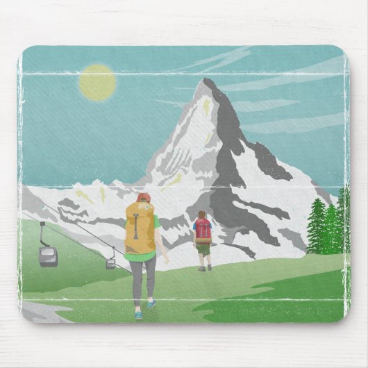 Matterhorn reisposter Zwitserland Muismat (Voorkant)