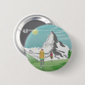 Matterhorn reisposter Zwitserland Ronde Button 5,7 Cm (Voorkant /achterkant)