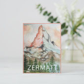 Matterhorn Zermatt Suisse Carte postale Voyage (Debout devant)