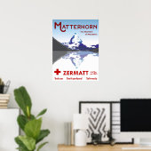 Matterhorn, Zermatt, Suisse, Poster de ski (Bureau à domicile)