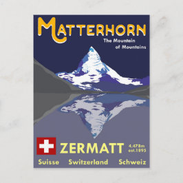 Matterhorn, Zermatt, Zwitserland, Briefkaart