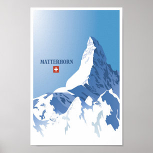 Matterhorn,Zermatt,Zwitserland,Ski Poster