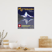 Matterhorn, Zermatt, Zwitserland, Ski Poster (Keuken)