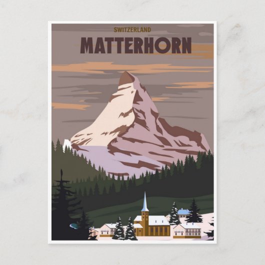 Matterhorn Zwitserland bergtop Briefkaart (Voorkant)