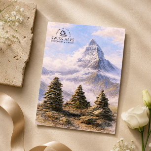 Matterhorn, Zwitserse Alpen Aquarel Briefkaart