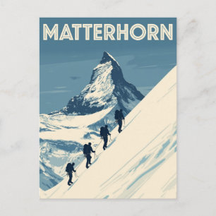  Matterhorn Zwitserse Alpen Bergbeklimmer Briefkaart