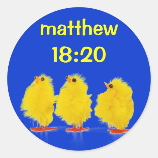 Matteüs 18:20 stickers (Voorkant)